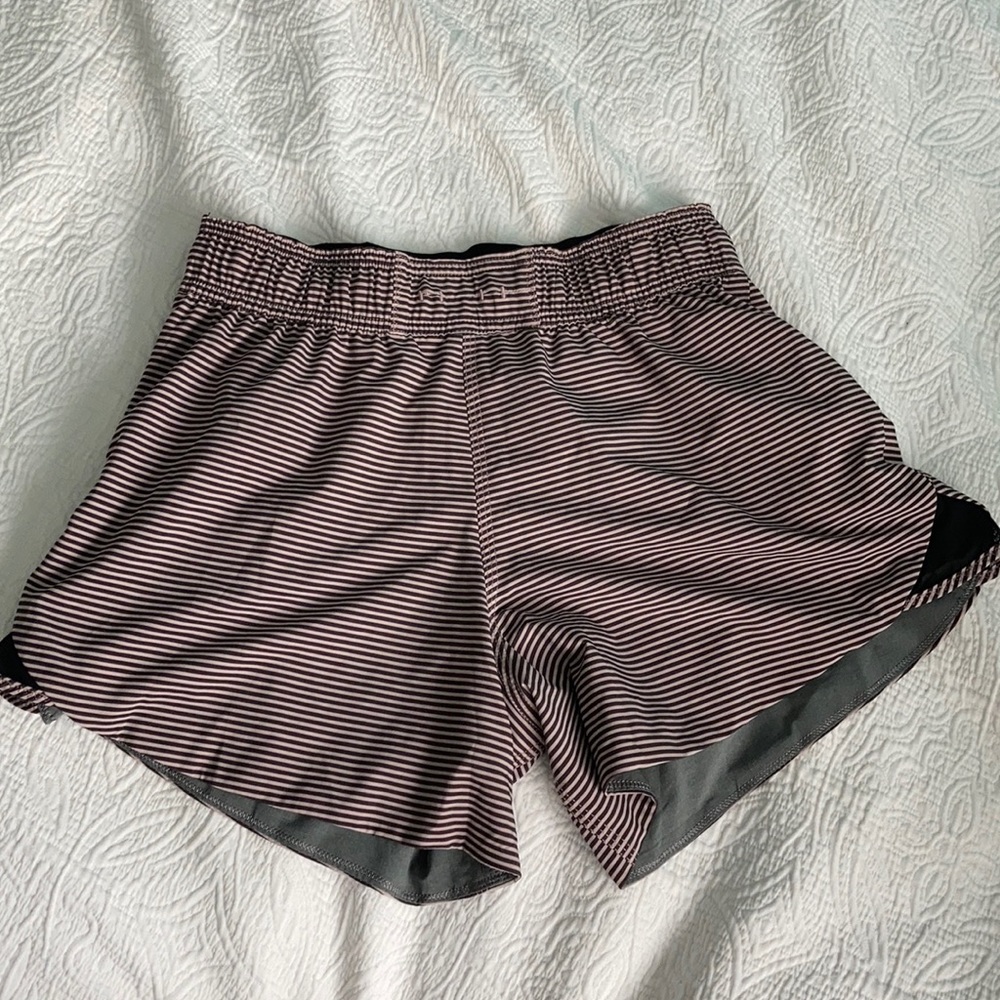 Gray/ Striped Reversible Lululemon Shorts!!